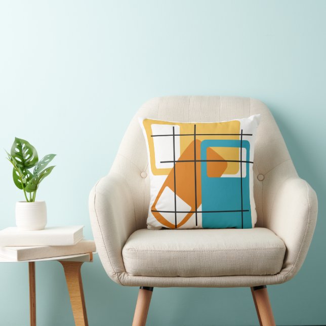 Cojín Decorativo Rectángulos de cuadrícula (Silla)