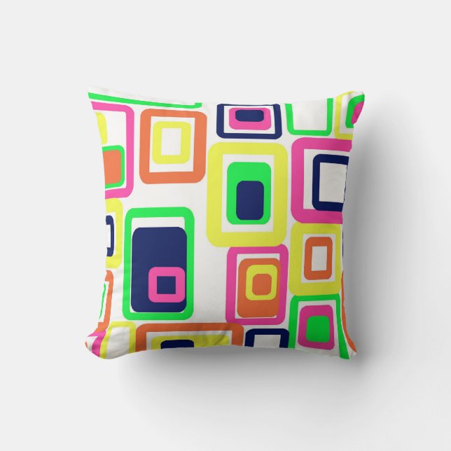 Cojín Decorativo Rectángulos de preppy (Anverso)