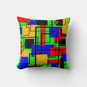 Cojín Decorativo Rectángulos y líneas de Bauhaus