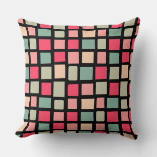 Cojín Decorativo Rectáreas irregulares 270215 - Blanco sobre negro