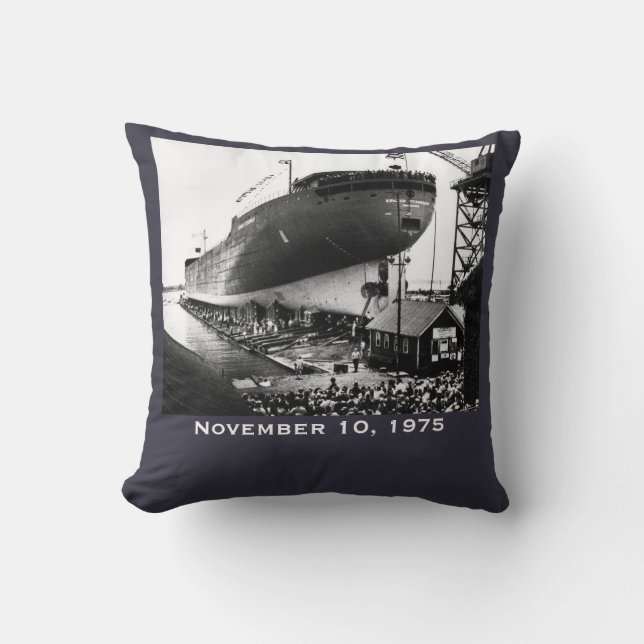Cojín Decorativo Recuerda el Edmund Fitzgerald (Anverso)