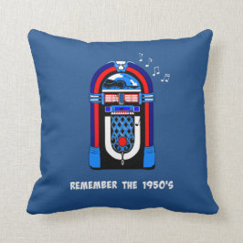 Cojín Decorativo Recuerden la caja de juke de los años 50