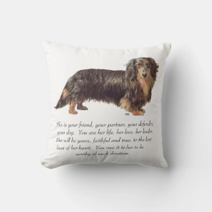 Cojín Decorativo Recuerdo de Dachshund - Hembra