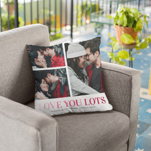 Cojín Decorativo Recuerdo de pareja con 3 fotos