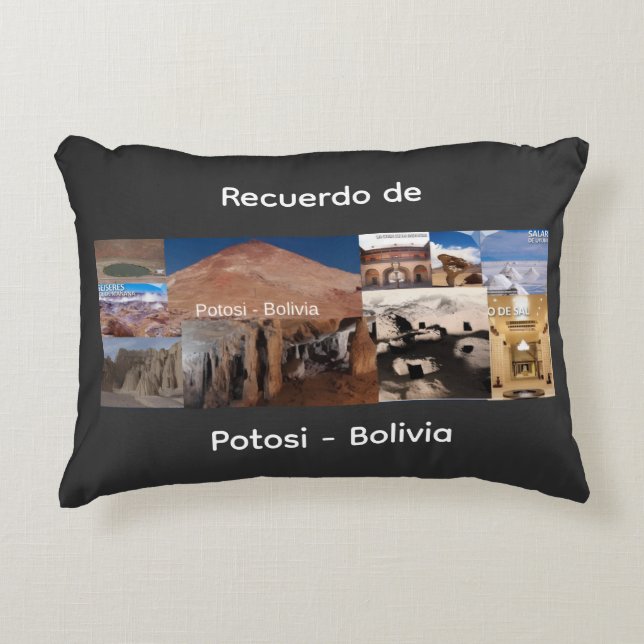 Cojín Decorativo Recuerdo de Potosi Bolivia (Anverso)