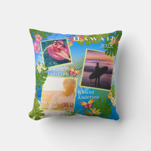 Cojín Decorativo Recuerdo de viaje de foto del mar del paraíso trop