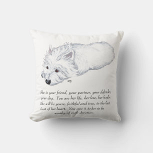 Cojín Decorativo Recuerdo de West Highland White Terrier