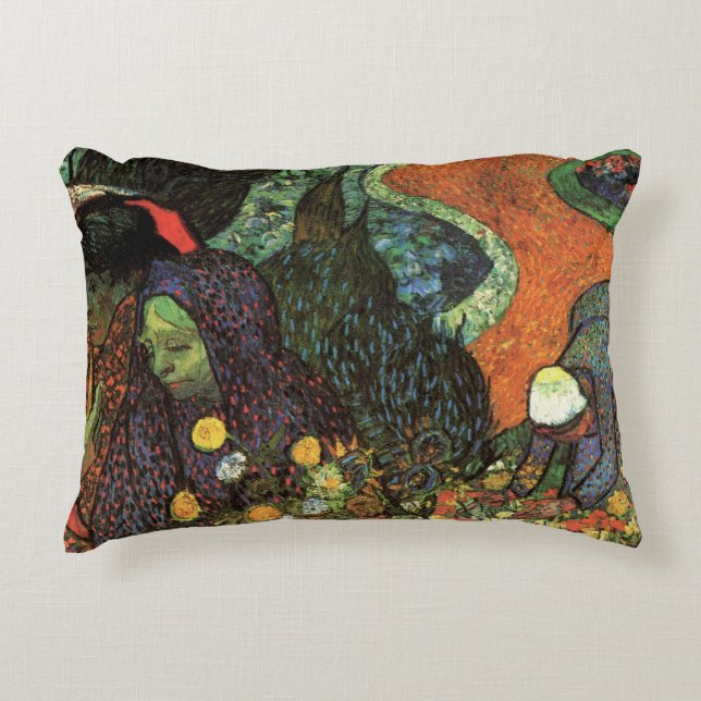 Cojín Decorativo Recuerdo del jardín en Etten de Vincent van Gogh (Anverso)