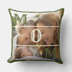 Cojín Decorativo Recuerdo Minimalista de Mamá con Foto Personalizad