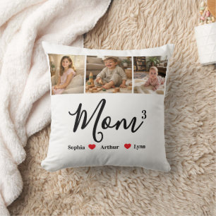 Cojín Decorativo Recuerdo Minimalista Moderno para Mamá con Foto y
