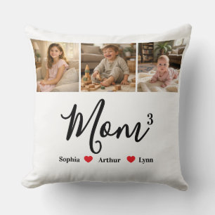 Cojín Decorativo Recuerdo Minimalista Moderno para Mamá con Foto y