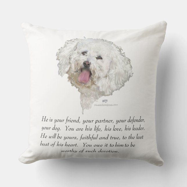 Cojín Decorativo Recuerdo, Perro Macho (Anverso)