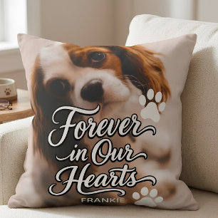 Cojín Decorativo Recuerdo Personalizado de Mascota para Siempre en