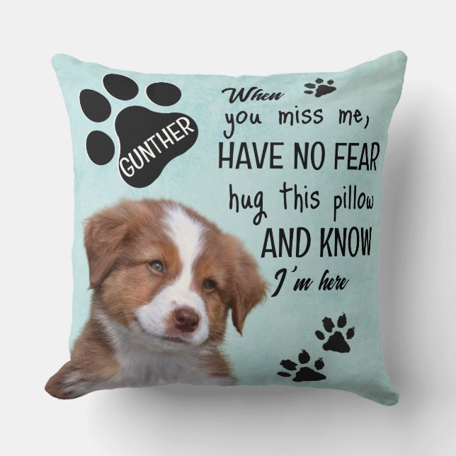Cojín Decorativo Recuerdo personalizado de perros (Anverso)