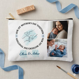 Cojín Decorativo Recuerdo Personalizado Minimalista Azul para el Pr