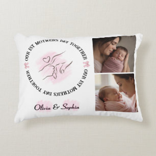 Cojín Decorativo Recuerdo Personalizado Minimalista Rosa para el Pr