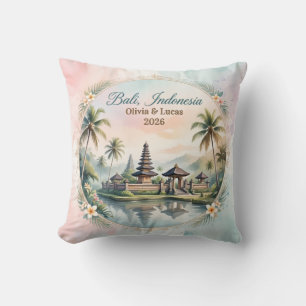 Cojín Decorativo Recuerdo personalizado Vintage Pastel Bali con el