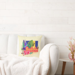 Cojín Decorativo Recuerdos de la isla de cosechas de cosecha caribe