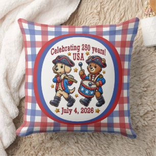 Cojín Decorativo Recuerdos del 250º aniversario de EE.UU. - Patriót
