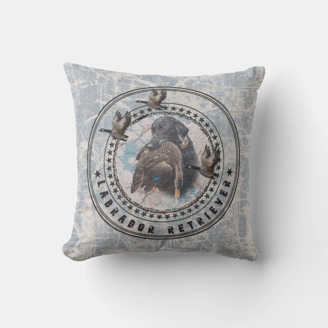 Cojín Decorativo Recuperador de Labrador (Anverso)