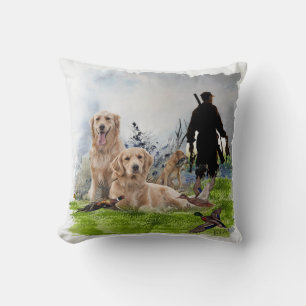 Cojín Decorativo Recuperadores de oro - Perros de caza excelentes