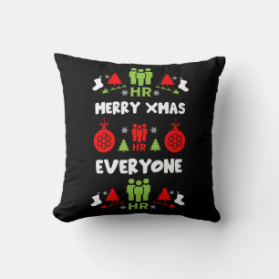 Cojín Decorativo Recursos humanos Fea Regalos de Santa Navidad