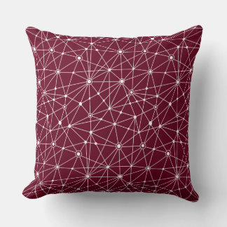 Cojín Decorativo Red 010316 - Blanco sobre Crimson Profundo