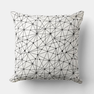 Cojín Decorativo Red 010316 - Negro sobre blanco