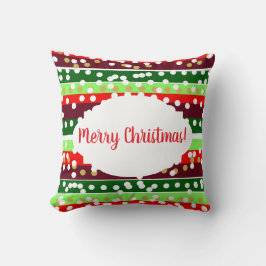 Cojín Decorativo Red and Green Stripes Polka Dots Christmas 