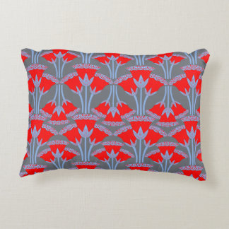 Cojín Decorativo Red Bellflower Accent Pillow | One Owl Artist