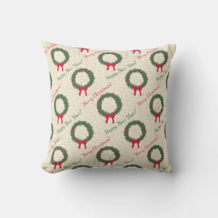 Cojín Decorativo Red Berries Holly Merry Christmas