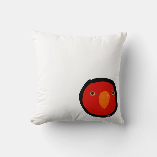 Cojín Decorativo Red birb "GUMI" wuewuewuewuewue.....staring . (Anverso)