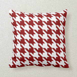 Cojín Decorativo Red blanco Pied De Poule Houndstooth