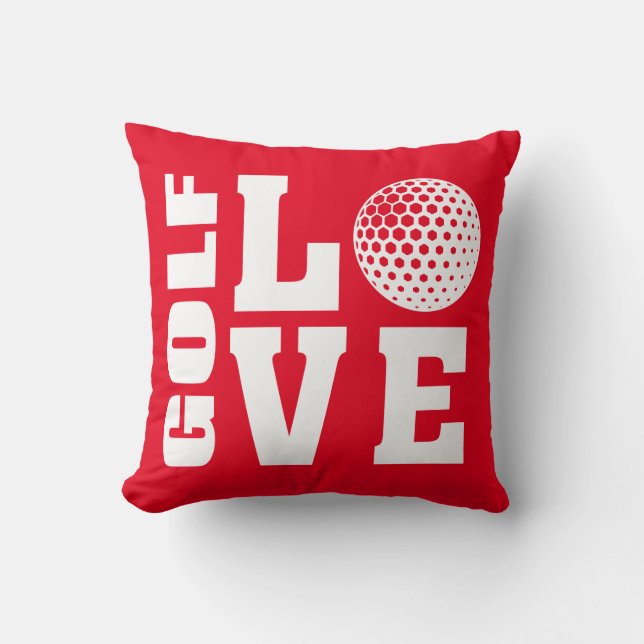Cojín Decorativo Red de amor al golf (Anverso)