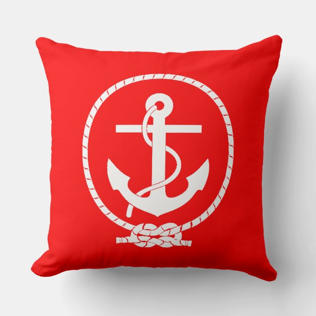 Cojín Decorativo Red de Anclaje Náutico Elegante de Guay (Anverso)