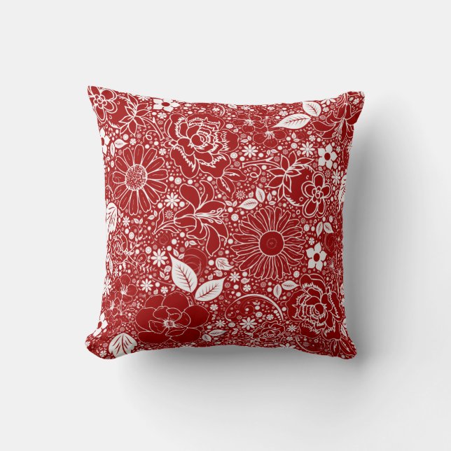 Cojín decorativo RED de Bellas Botánicas (Anverso)