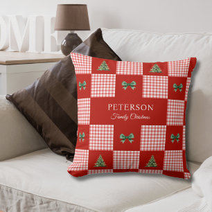 Cojín Decorativo Red de Navidades familiares personalizados