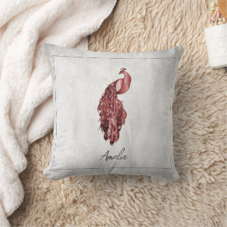 Cojín decorativo Red Elegant Peacock