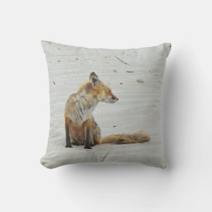 Cojín Decorativo Red Fox Vixen - Island Beach State Park - NJ