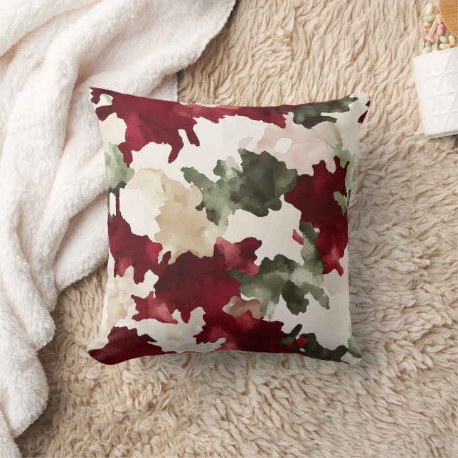 Cojín Decorativo Red Green Cream Camo (Manta)