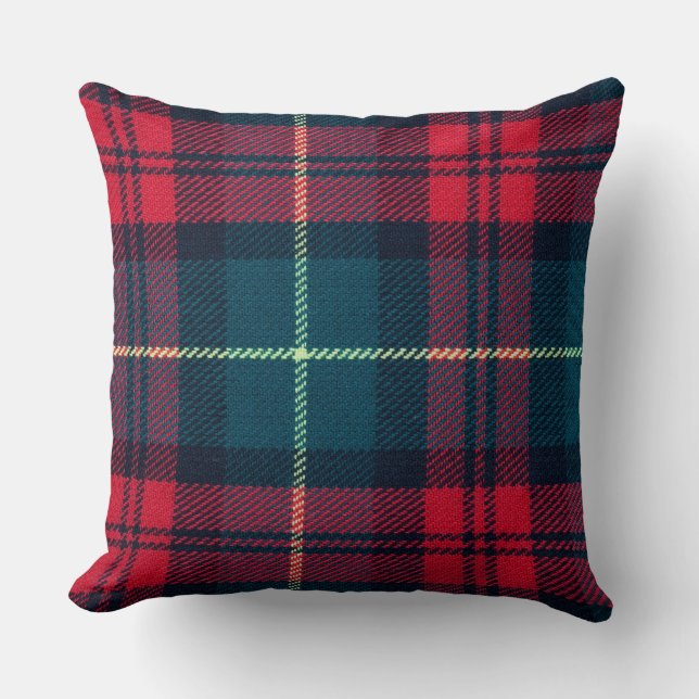 Cojín Decorativo Red  green plaid pattern christmas country check (Anverso)