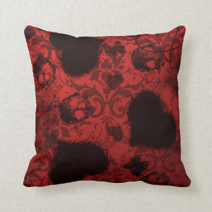 Cojín Decorativo Red Grunge Damask Valentine