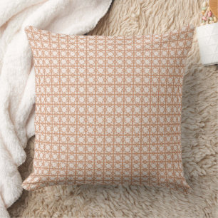 Cojín Decorativo Red Lattice Geométrico Clásico y Micro-Patrón de D