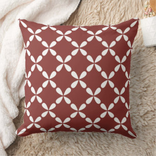 Cojín Decorativo Red Lattice & Micro-Patrón de Diamante Clásico