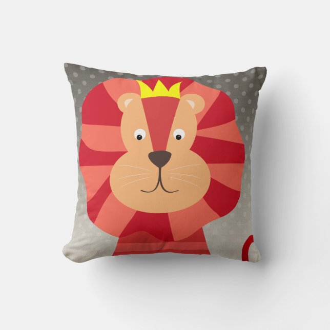 Cojín decorativo Red Leon Ombre Dots (Anverso)