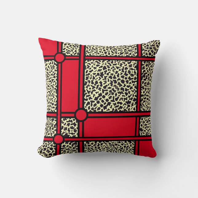 Cojín decorativo Red Leopard (Anverso)