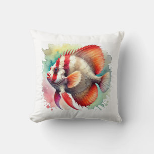 Cojín Decorativo Red Lipped Batfish 070824AREF146 - Watercolor