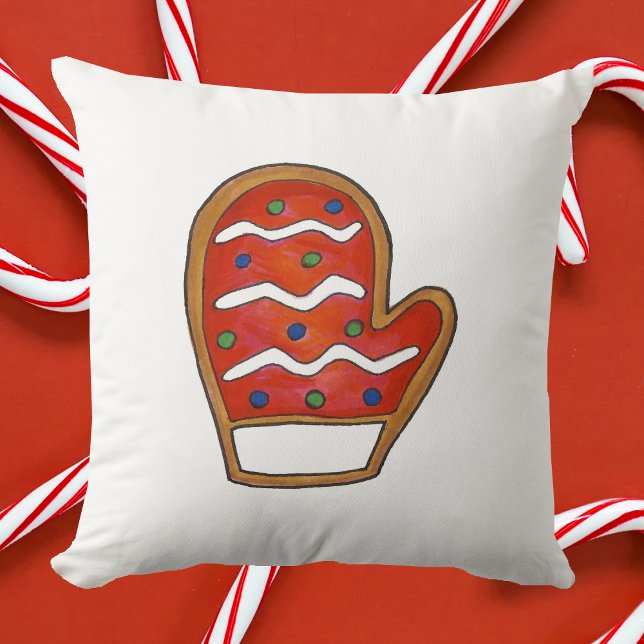 Cojín Decorativo Red Mitten Navidades Cocina Azucarera Holiday Baki (Mitten pillow)