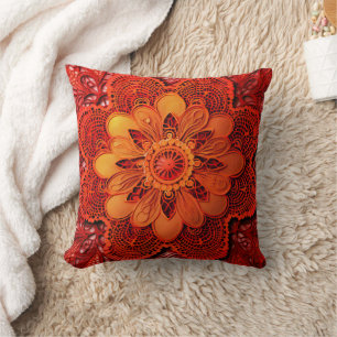 Cojín Decorativo Red Naranja Lace