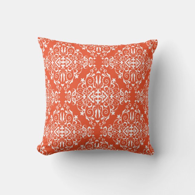 Cojín Decorativo Red ornamental pattern seamless pattern (Anverso)